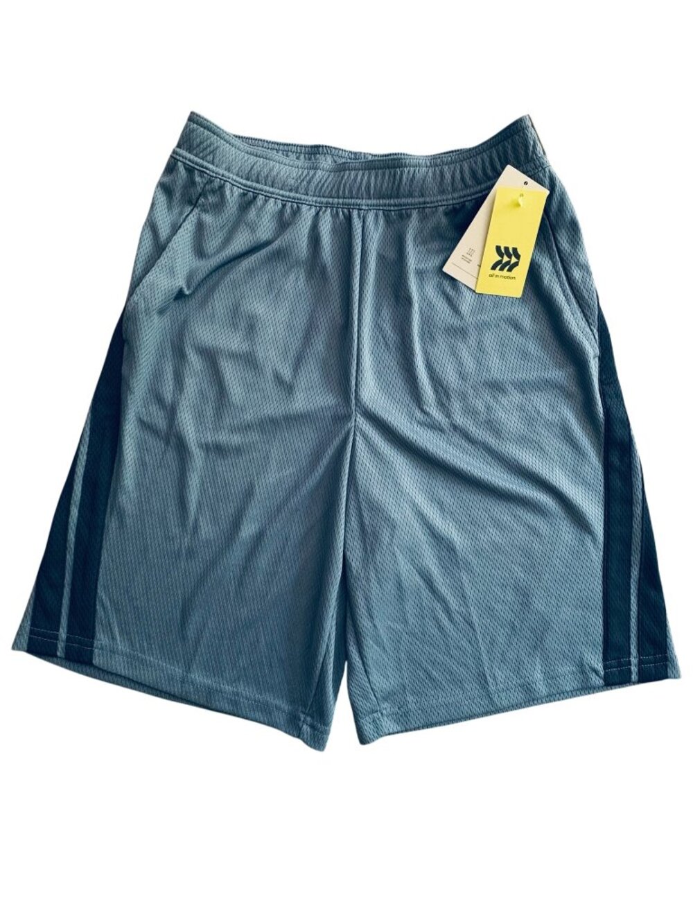 ALL IN MOTION Men’s Graish Blue Mesh Shorts, Sz Small